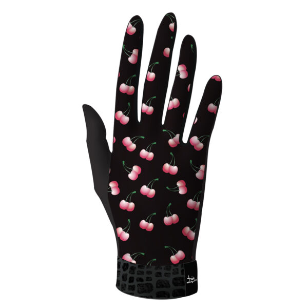 gants pour femme noir et rose